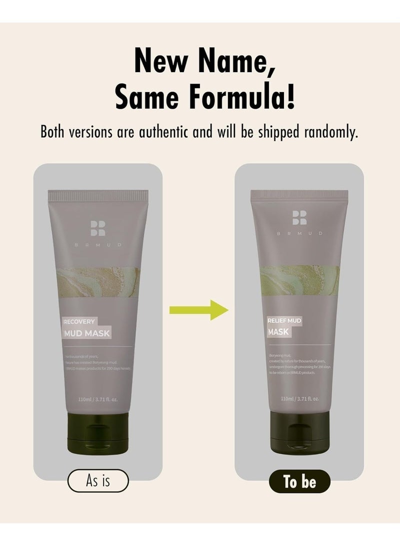 BRMUD Relief Mud Mask | Celeb's Choice Mud Mask - Body Mud Hydrating & Moisturizing Deep Pore Cleanser Face & Body Mask w/ 91.8% Nature-Derived Ingredients - K Beauty Body Mud (110ml) - Image 3