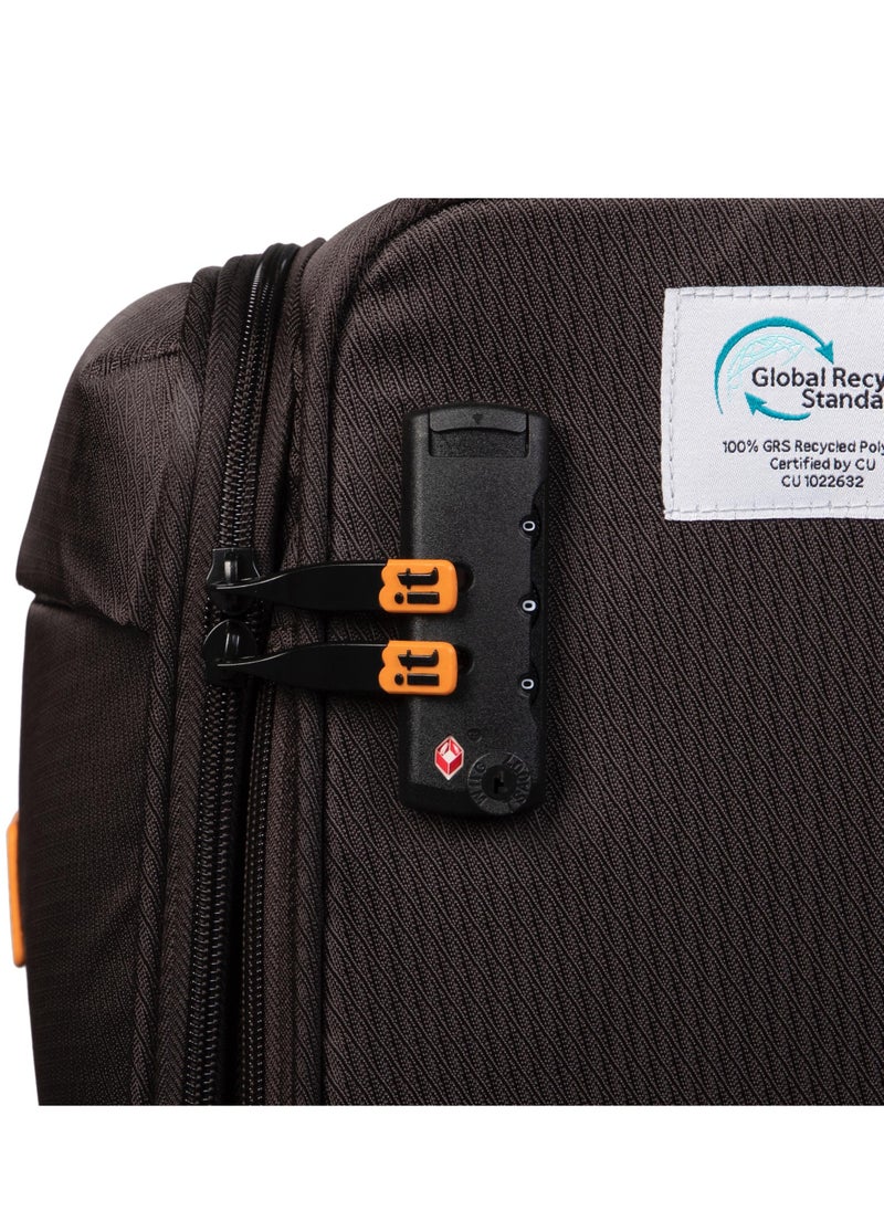 it Luggage it luggage Eco-Icon, Unisex ECO Polyester Material Soft Case Luggage, 8x360 degree Spinner Wheels, Expandable Trolley Bag, Telescopic Handle, TSA lock, 12-2894E08, Large suitcase, Color Brown  - Image 5
