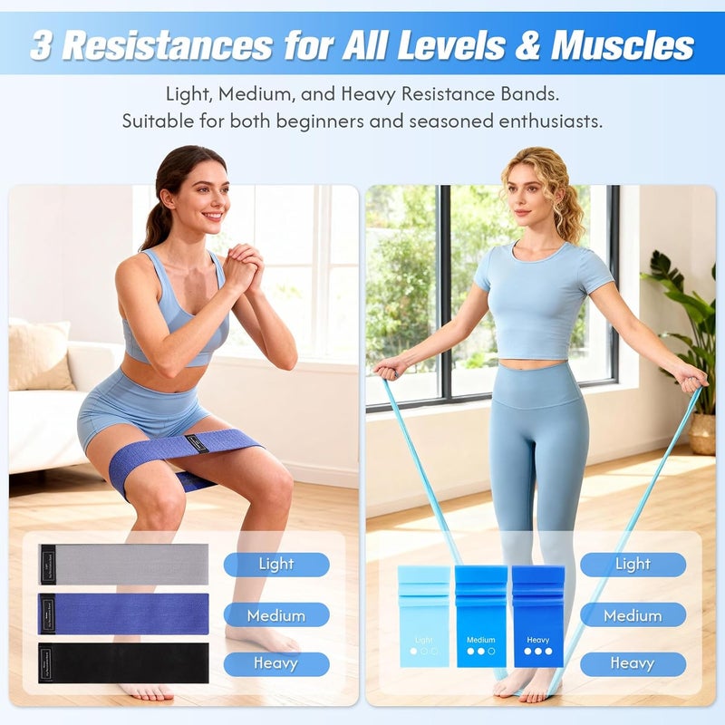 GINMIC Complete Pilates Kit for Home Workouts - Includes Ring, Ball, Resistance Bands, Socks, and Guide - Image 4