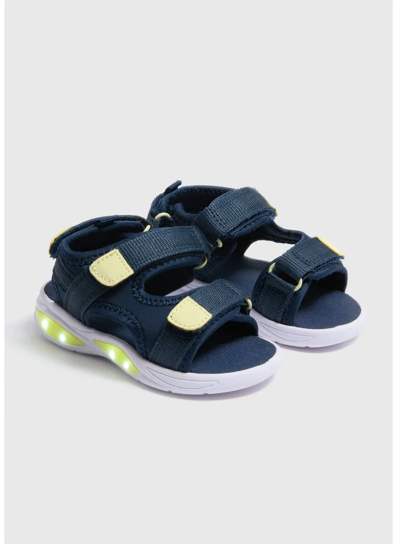 Matalan Boys Navy Light Up Sandals