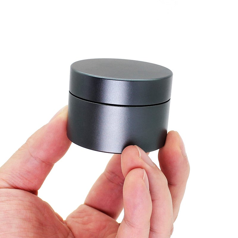 Portable Daily Pill Case Heavy Duty Aluminium Alloy Round Pill Box Waterproof Travel Pill Organizer Pocket Purse Medicine Vitamin Holder EDC Container for Outdoor Camping Working