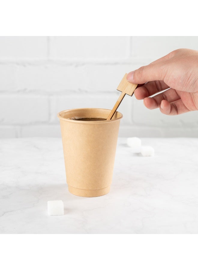 Restaurantware 7 Inch Coffee Stirrers, 1000 Disposable Coffee Stir Sticks - Square Top, Sturdy, Natural Bamboo Drink Stirrers, Stirrers For Hot and Cold Beverages, Break-Resistant  - Image 5
