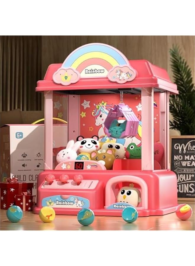 Claw Machine for Kids, Mini Vending Machines Arcade Candy Indoor Claw Game Prizes Toy, Electronic Pink Cool Fun Things Small Christmas Toys for Girls, Gifts for Girl 5 6 7 8 9 10 Year Old - Image 1