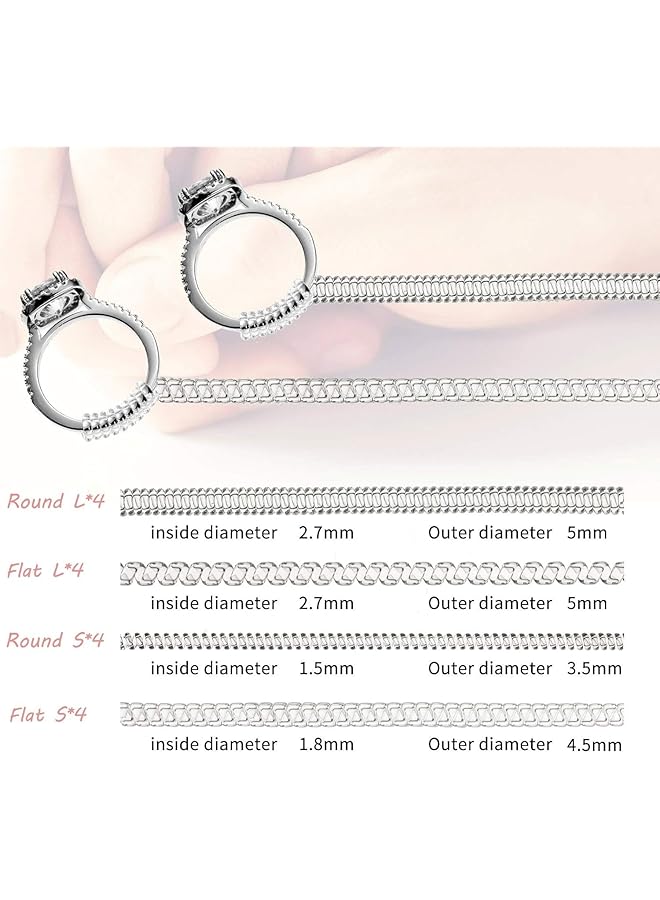 erorex Invisible Ring Size Adjuster Ring Size Adjuster For Loose Rings 16 Pack 4 Sizes Invisible Ring Guards For Women And Men Resizer Fit Almost Any Size Rings. - Image 2