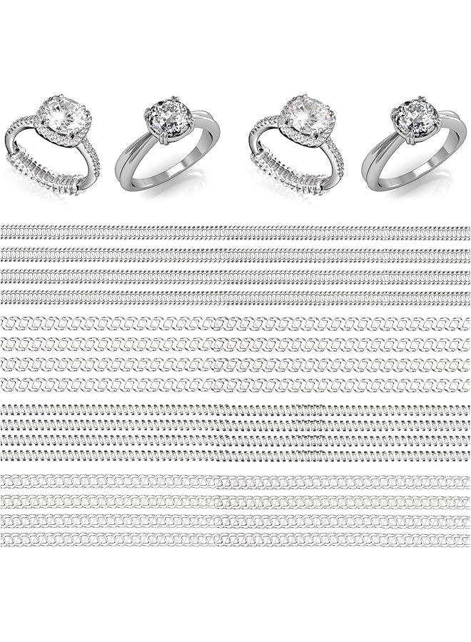erorex Invisible Ring Size Adjuster Ring Size Adjuster For Loose Rings 16 Pack 4 Sizes Invisible Ring Guards For Women And Men Resizer Fit Almost Any Size Rings. - Image 1