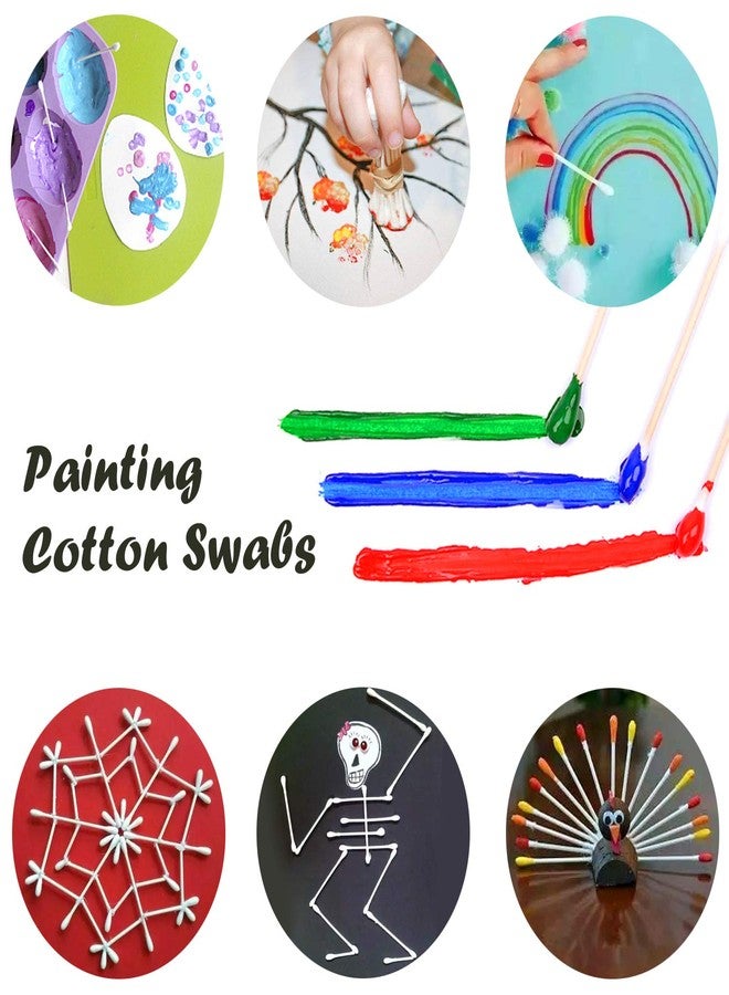 Cibutyful Cotton Swabs 400 count Double Round Tips Cotton Swabs With Strong wooden Sticks Ear Swabs Cotton Sticks with 3.0 Inch Bamboo Stick - Image 5