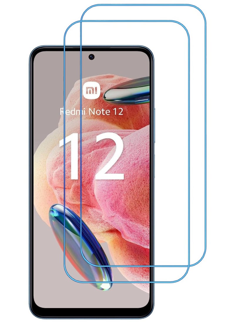 ACLIX 2 Pieces Antistatic ESD Dustproof Premium Quality High Definition Clear Tempered Glass Screen Protector Designed For Xiaomi Redmi Note 12 - Image 1