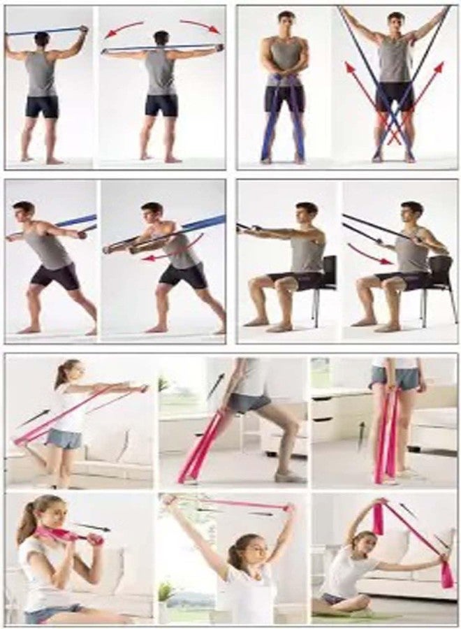 ANCS Resistance Band, Anti-Allergic & Tear-Resistant Latex-Free Natural Rubber, Anti-Slip Grip, Exercise Band for Training & Stretching Men & Women, Size: 150 cm x 10 cm, - Image 3