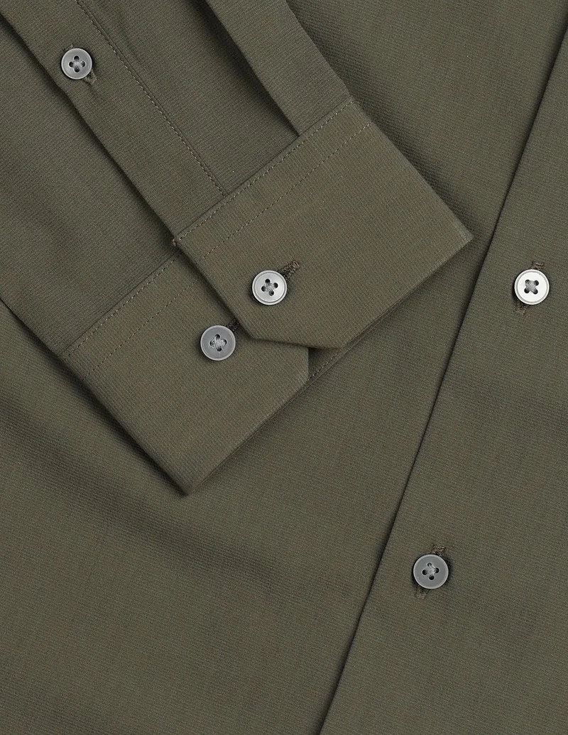 Arrow Olive Slim Fit Seersucker Shirt for Men | Best Price UAE