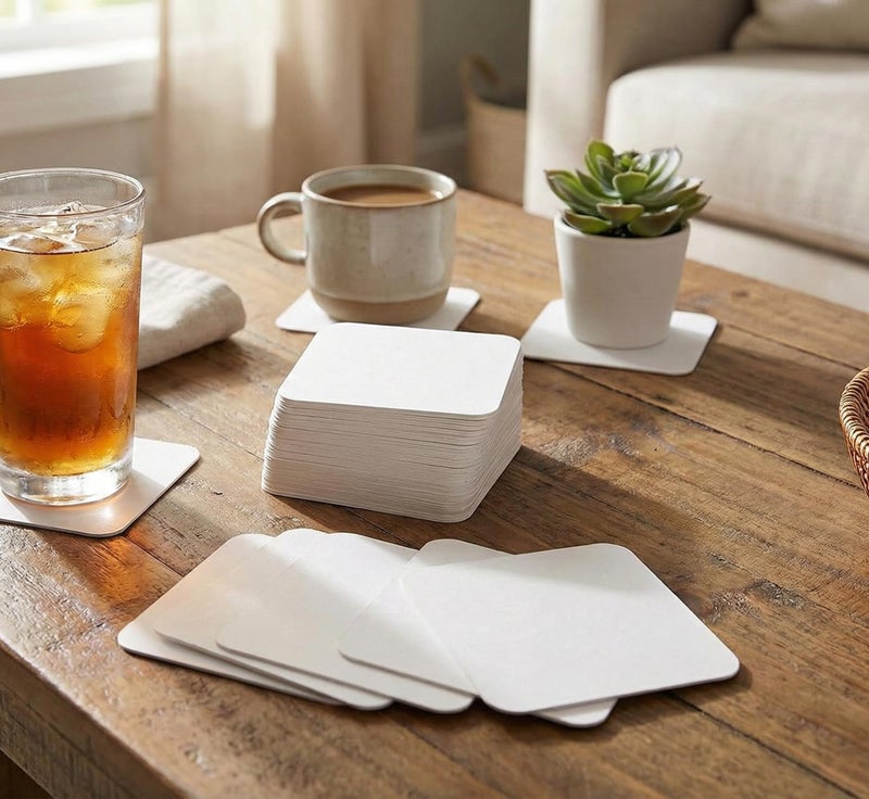 esplanade Disposable Paper Coasters (Set of 100) - Use and Throw Reversible Paper Coasters-Perfect for Bar, Hotel, Restaurant Purpose & Parties. - Image 2