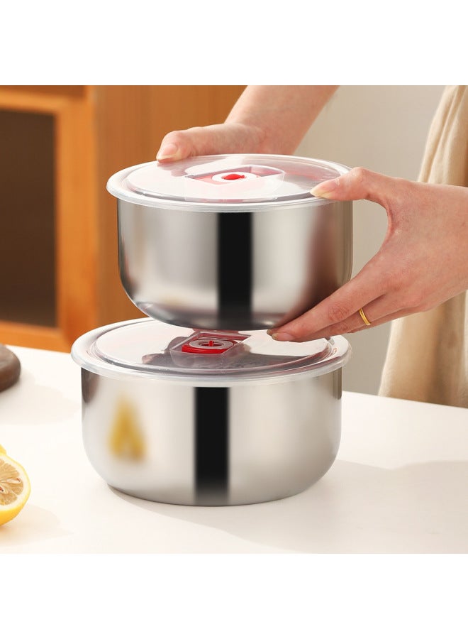 Special Thick Stainless Steel Lunch Box With Lid Portable Refrigerator Storage Box Lunch Box Refrigerated Storage Box Fresh-keeping Box-Specifications:15cm Small Fresh-keeping Bowl  - Image 4