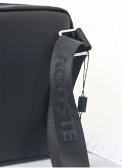LACOSTE Lacoste black and white crocodile-print cross-body clutch  - Image 3