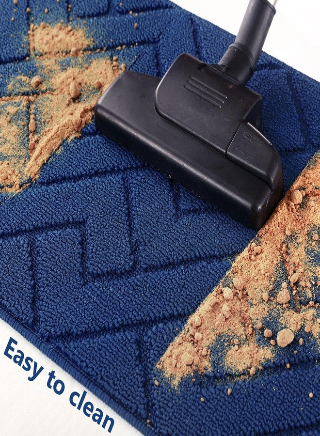 hicorfe Kitchen Rugs and Mats Sets,2 Pieces Super Absorbent Polypropylene Non-Slip Rug,Soft Comfort Floor Mat,Washable for Kitchen,Hallway,Office,Sink,Laundry(24" x 35"+24" x 71",Navy Blue) - Image 4