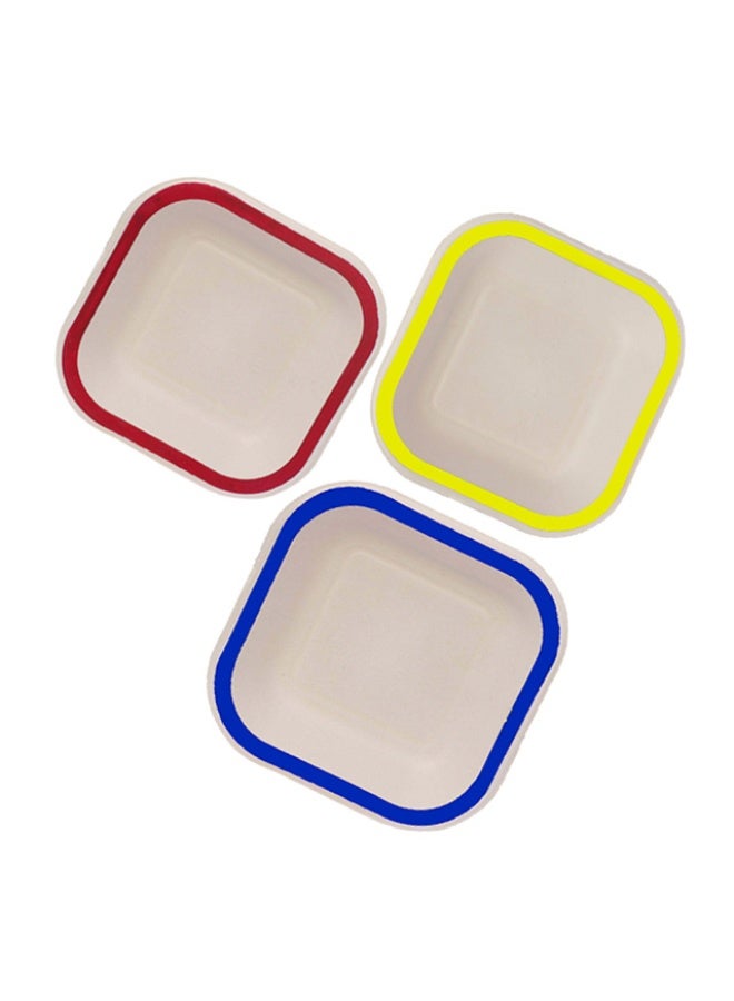 Disposable Plate, Square Taarey - 6inch 10pcs, India