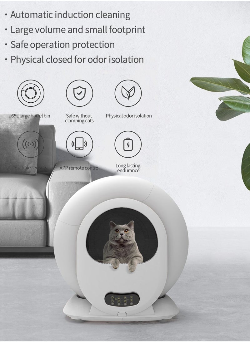 Kidle - Automatic Cat Litter Box Self Cleaning Cat Litter Box Capacity Smart Cat Litter Box for Multiple Cats - Image 1