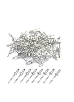 AQSON 3.2mm x 12mm Alloy Rivets, 100 Pack – Rivets for Metal, Blind Rivet, Dome Head Rivet, Aluminium Body and Steel Mandrel Pop Rivets for Tinplate, Metal Fastening, Leather – Push Rivets  - Image 5