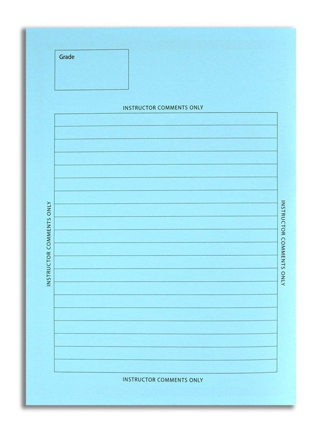 Bookfactory® Exam Book Blue/Blue Test Book (1 Single Book Set) (Ruled Paper Size - 8.5" x 11" - 16 Numbered Pages) Stitched Saddle (Lab-016-7rss (Exam Book)) - Image 2