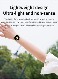 RollsTimi  Men's Round Bluetooth Smartwatch, 1.28 Inch Full Screen Touch, Answer/Make Calls, Message And Event Reminders, Exercise Sleep Heart Rate Monitoring, Support Multiple Languages, Android 5.0 And IOS 9.0 And Above Universal, RT ZL02 Pro Yellow  - Image 2
