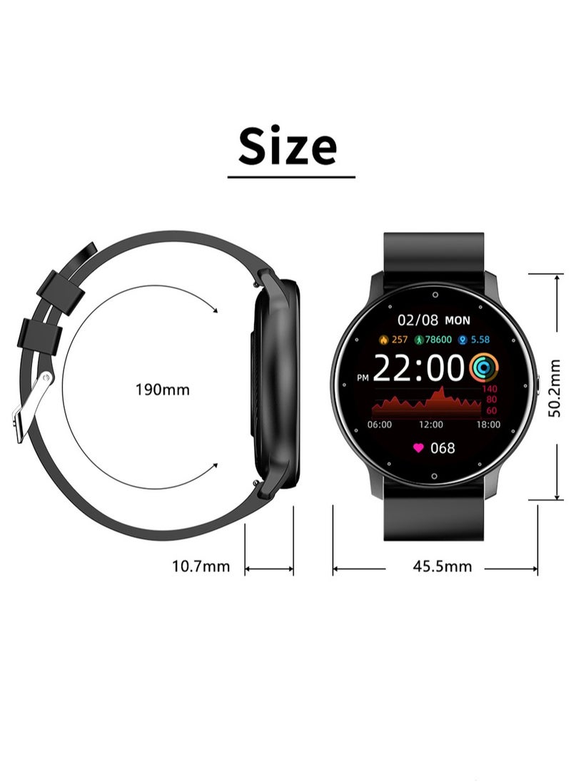 RollsTimi  - Men's Round Bluetooth Smartwatch, 1.28 Inch Full Screen Touch, Answer/Make Calls, Message And Event Reminders, Exercise Sleep Heart Rate Monitoring, Support Multiple Languages, Android 5.0 And IOS 9.0 And Above Universal, RT ZL02 Pro Yellow - Image 1