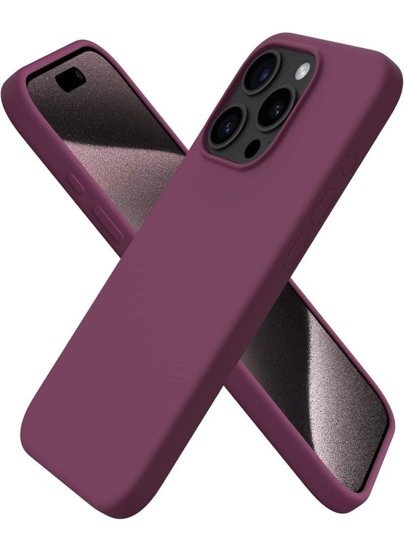 Houmt iPhone 15 Pro Case 6.1 Inch Liquid Gel Silicone iPhone 15 Pro Cover Inside Microfiber Soft Silky Touch Anti-Scratch Thin Shockproof Cover Compatible with iPhone 15 Pro - Image 1