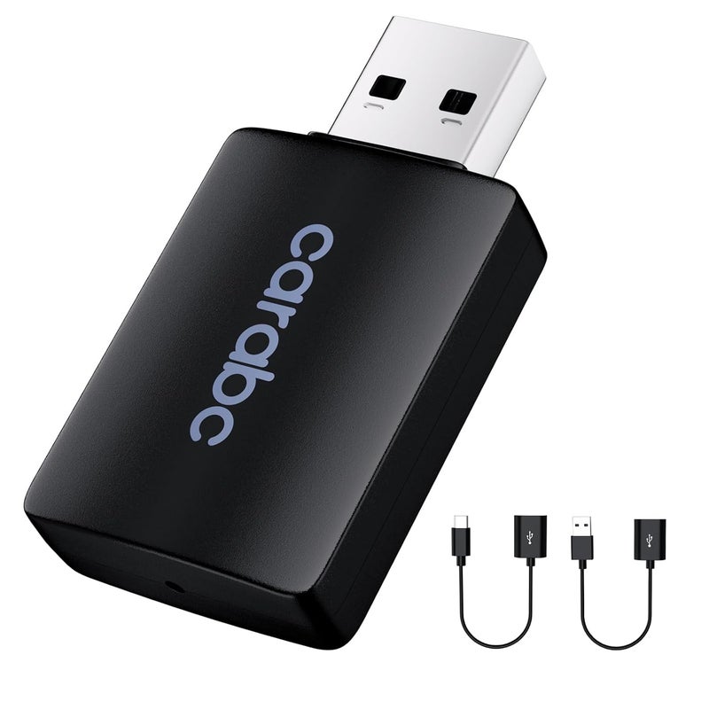 CarABC Upgraded Wireless CarPlay Adapter for iPhone,Low Latency Wilreless Carplay Adapter Convert Wired to Apple Wireless CarPlay Dongle,Plug and Play Mini Size,for Cars from 2016 - Image 1