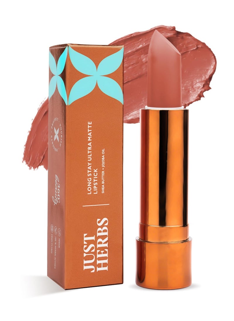 Just Herbs Just Herbs Ultra Matte Bullet Lipstick 4g Nude Nectar  - Image 1