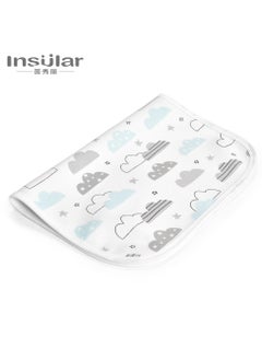 زد 50×70cm Baby Waterproof Bed Pad with 100% Cotton Surface for Kids, Toddlers, Adults, Reusable and Washable Incontinence Underpads Mat for Pack n Play and Crib, Cloud  - Image 1