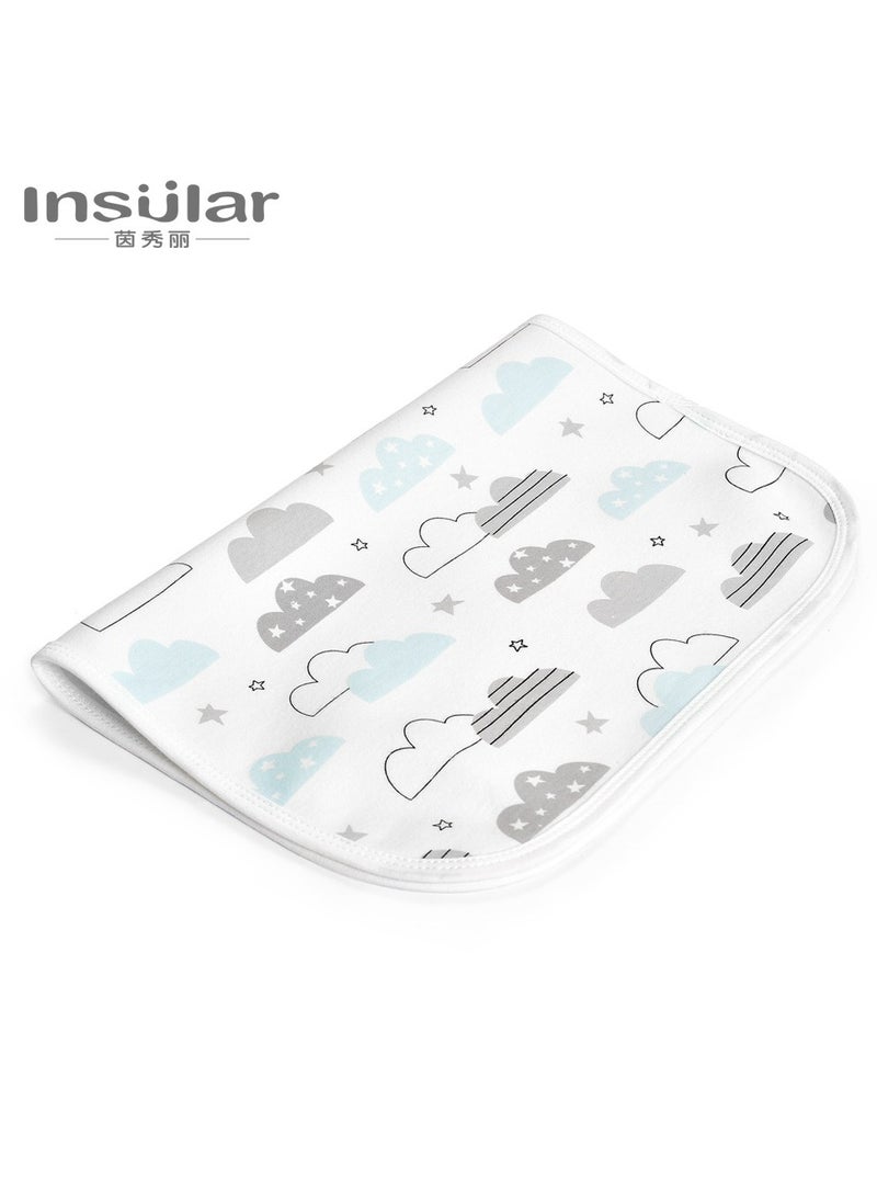 xozgdovg 50×70cm Baby Waterproof Bed Pad with 100% Cotton Surface for Kids, Toddlers, Adults, Reusable and Washable Incontinence Underpads Mat for Pack n Play and Crib, Cloud  - Image 1