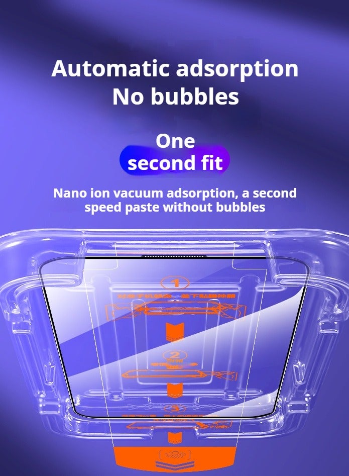 cas:pace Suitable for S25 -clear anti-fingerprint tempered film 9H hardness full screen protection/3 pieces of tempered film set - Image 3