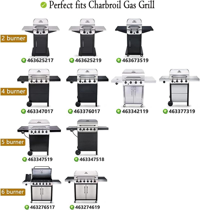 Gcostar Grill Replacement Parts for Charbroil Performance 6 Burner 463244819, 463276517, Charbroil 5 Burner 463347518, 463347519, Charbroil 4 Burner 463347017, 463361017,Char-Broil 463244819, 463244819 Replacement Parts - Image 2