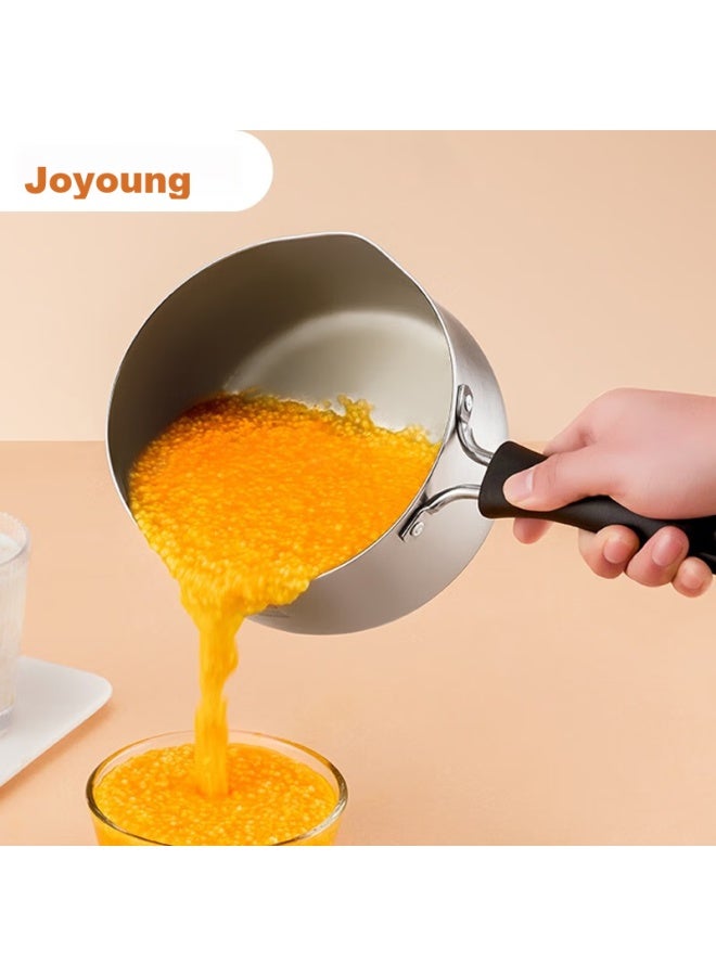Joyoung Milk Pot And Baby Food Pot, 316l Stainless Steel, Suitable For Noodles And Heating Milk, Compatible With Gas And Induction Stoves, 18cm Small Soup Pot, Cj171 - Image 1