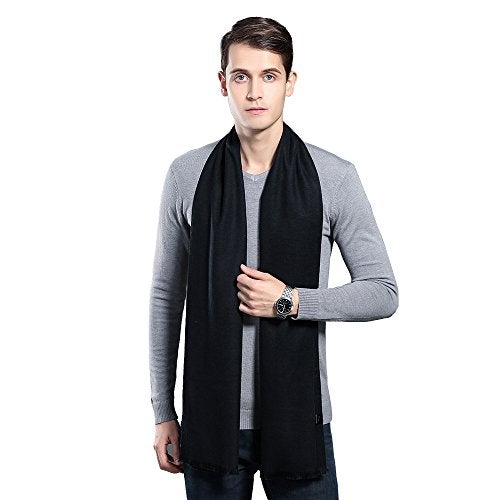 OHAYOMI Mens Scarves Winter Warm Fashion Formal Classic Long Soft Scarf for Men Holiday Gift - Image 1