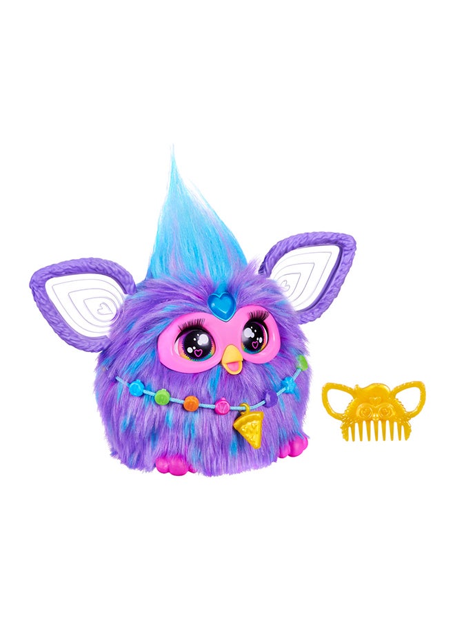 Furby أرجواني، 15 ملحقات أزياء، ألعاب قماشية تفاعلية للأطفال من سن 6 سنوات، أنيماترونيك مفعلة بالصوت - Image 4