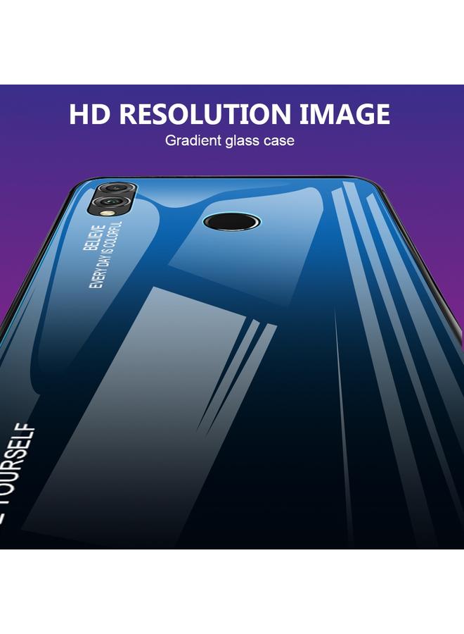 جرين تايجر جراب لهاتف Huawei Honor 8X، جراب زجاجي متدرج الألوان - Image 4