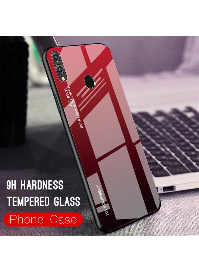 جرين تايجر جراب لهاتف Huawei Honor 8X، جراب زجاجي متدرج الألوان - Image 5