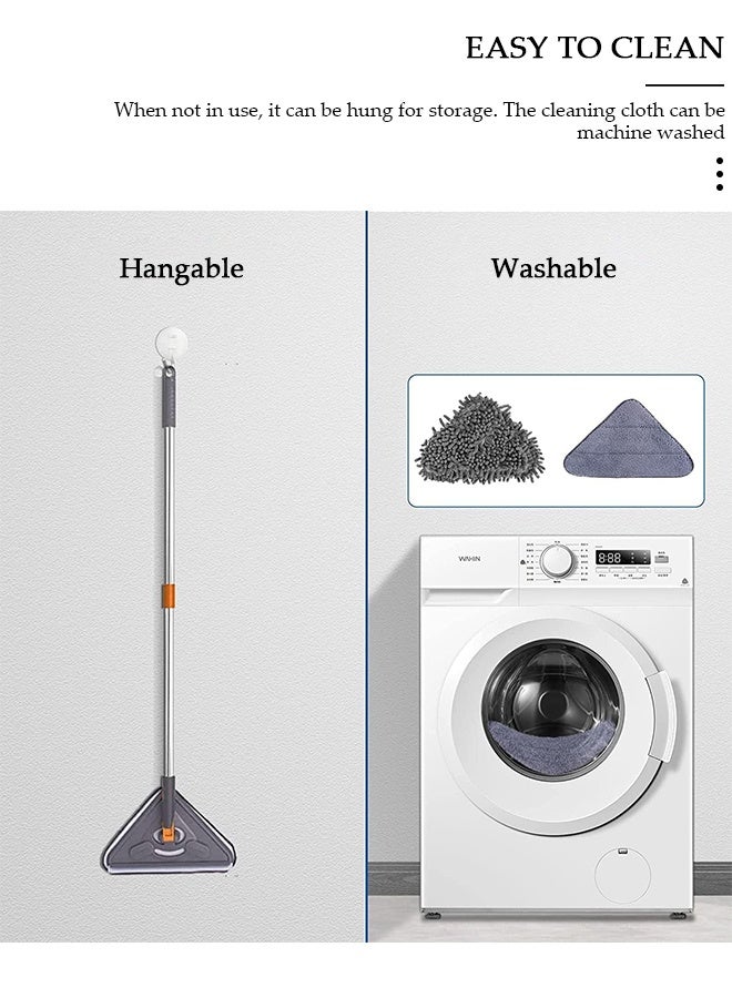 DUNISO Wall Cleaner Mop with Long Handle 82 Inches, Ceiling Cleaner,3-in-1 Ceiling Cleaning Tool Duster with 6 Replacement Microfiber Chenille Pads for Painted Walls, Window, Floor, Baseboard for Home and Office Use - Image 5