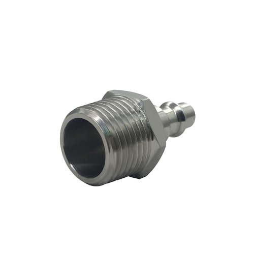 Beduan Stainless 14 Air Hose Adapter Fittings 12 MPT Male Threaded Air Compressor Plug universal Industrial IM Type DPack of 2 - Image 3