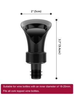 KASTWAVE Wine Stopper and Pourer, 2 In 1 Design Flower Shape Decorative and Reusable Wine Pourer, Leakproof Silicone Wine Bottle Stopper(2 Pcs)  - Image 4