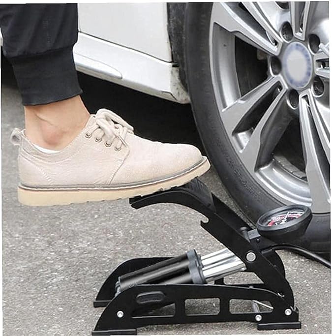 SuNZita® ManualPortable High Pressure Foot Air Pump Compressor for Car and Bike Air Pump for Motorbike,Cars,Bicycle,for Football,Cycle Pumps for Bicycle,car air Pump, Size 25 CM - Image 3