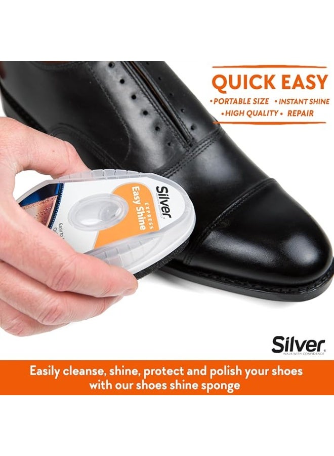 Silver Express Shoe Shine Sponge - Instant Shine Shoe Polish For Shoes, Boots & More - Quick and Easy Shoe Shiner - Image 4