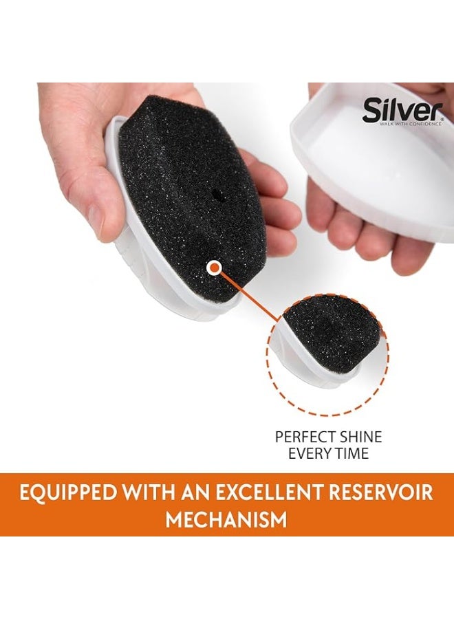 Silver Express Shoe Shine Sponge - Instant Shine Shoe Polish For Shoes, Boots & More - Quick and Easy Shoe Shiner - Image 2