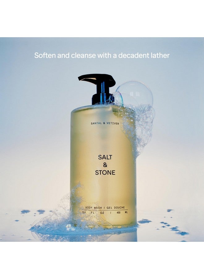 Salt & Stone Antioxidantrich Body Wash Santal & Vetiver | Cleanse Nourish & Soften Skin With Niacinamide & Hyaluronic Acid | Free From Parabens Sulfates & Phthalates (15.2 Fl Oz) - Image 2