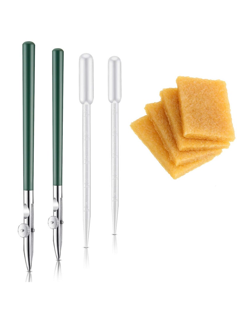 Y&D - 8 Pieces Art Ruling Pen Set Masking Fluid with Glue Residue Eraser and 5ml Disposable Pipettes Droppers, Line Drawing Tool, contain 2Pcs Pen, Droppers 4Pcs - Image 1