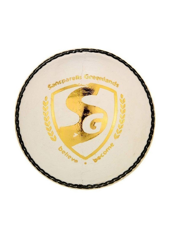 SG Club Leather Ball, Four Pitch (White) Standard Size, cricket - Image 2