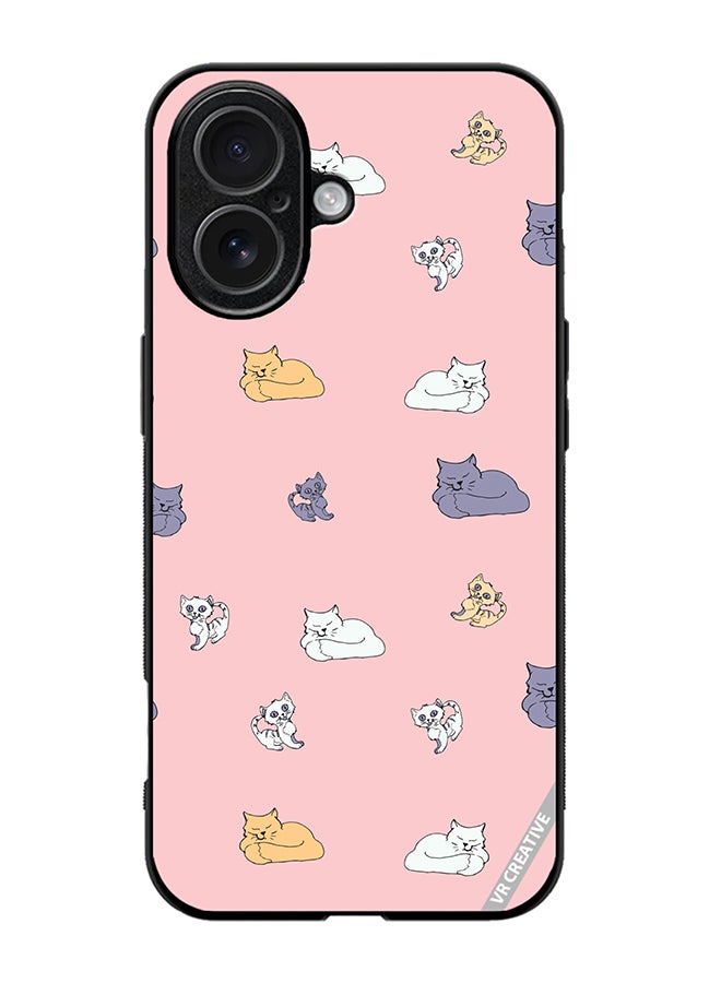 VR CREATIVE Protective Case Cover For Apple iPhone 17 Sleeping Cats And Playing Kittens Design Multicolour
