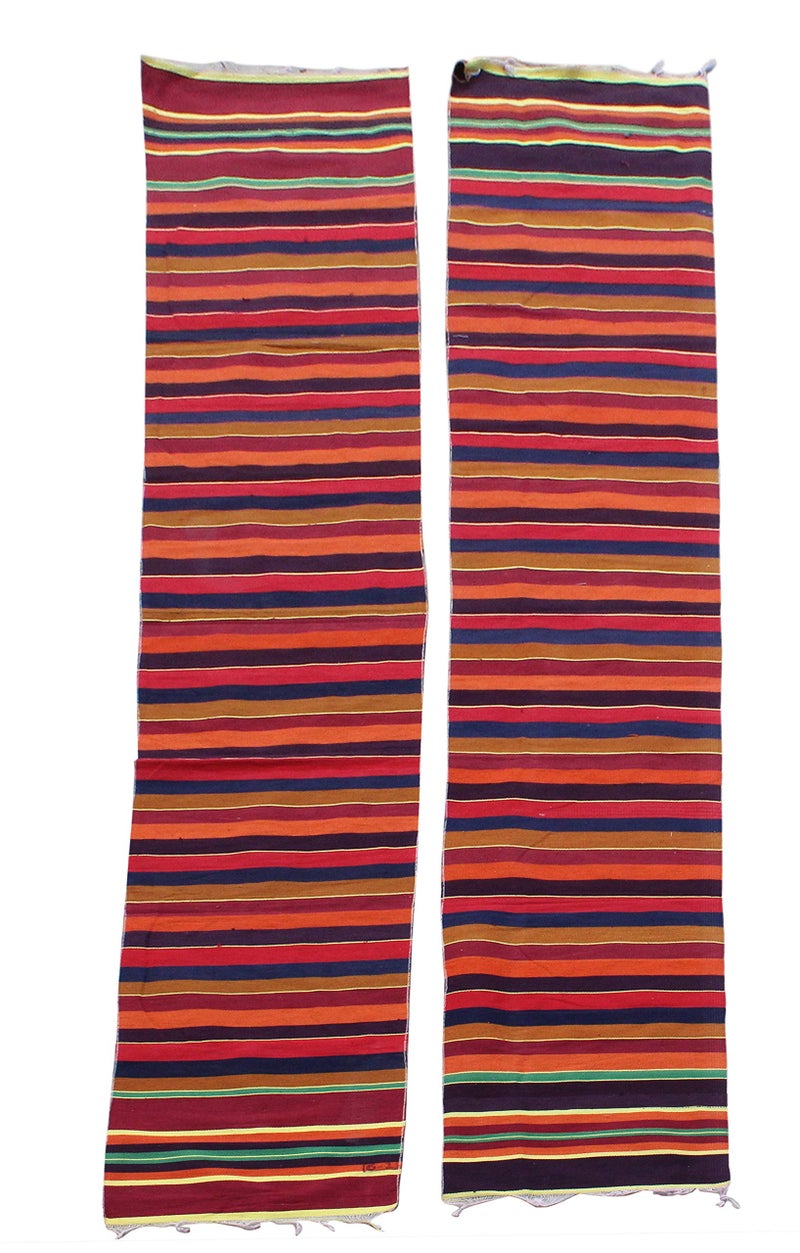 Mandhania Cotton Strips Dining Carpet (Pack of 2, 1.5 x 14.5ft, Multicolor) - Image 3