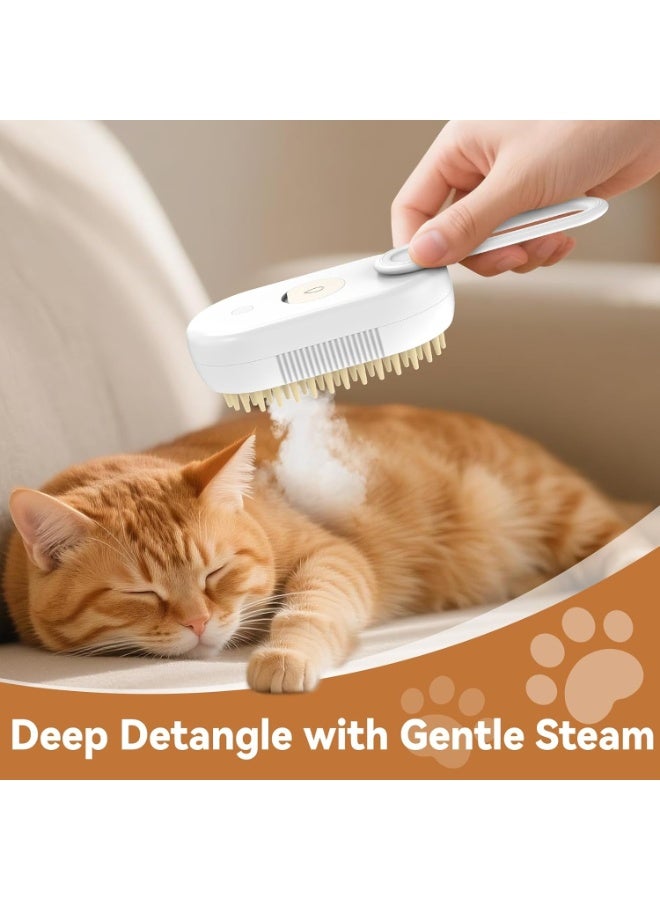 فرشاة البخار 4 في 1 للقطط والكلاب القابلة لإعادة الشحن – فرشاة إزالة الشعر المتساقط وفك التشابك للحيوانات الأليفة بهدوء – فرشاة تدليك مريحة ذات ضوضاء منخفضة للشعر الطويل والقصير – عناية وترطيب بالبخار لفرْو ناعم ولامع – فرشاة تمشيط آمنة ومقاومة للماء للقطط المنزلية والكلاب الكبيرة والصغيرة. - Image 4
