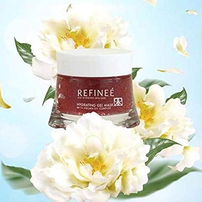 Refinee Hydrating & Repairing Gel Face Mask with Argan Oil for Dry & Damaged Skin 2oz - Image 4