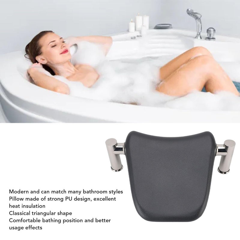 Stainless Steel Bathtub Pillow With Replaceable Bracket Waterproof Anti Slip SPA Bath Headrest - Image 5