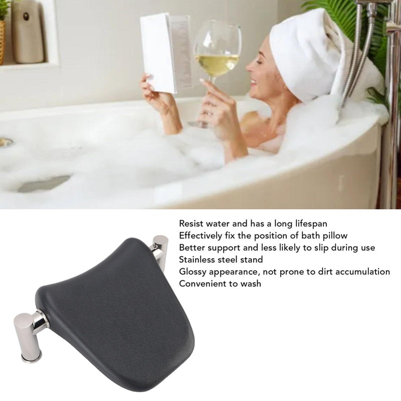 Stainless Steel Bathtub Pillow With Replaceable Bracket Waterproof Anti Slip SPA Bath Headrest - Image 4